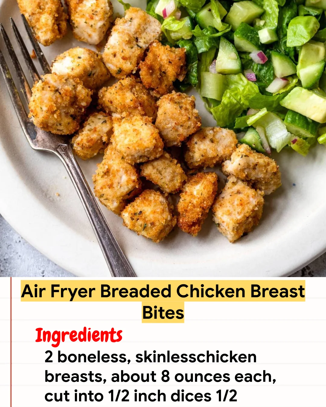 Chicken Recipe Air Fryer Breaded Chicken Breast Bites