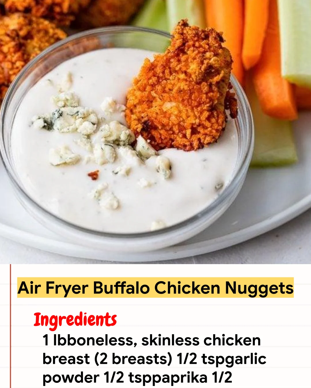 Chicken Recipe Air Fryer Buffalo Chicken Nuggets