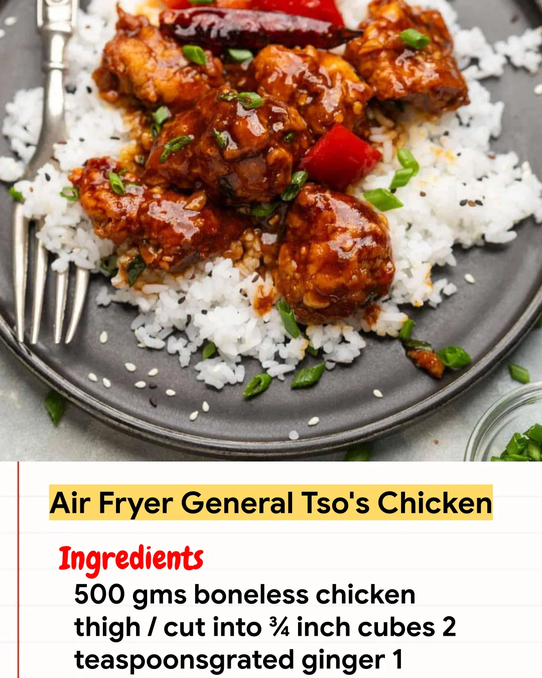 Chicken Recipe Air Fryer General Tso’s Chicken