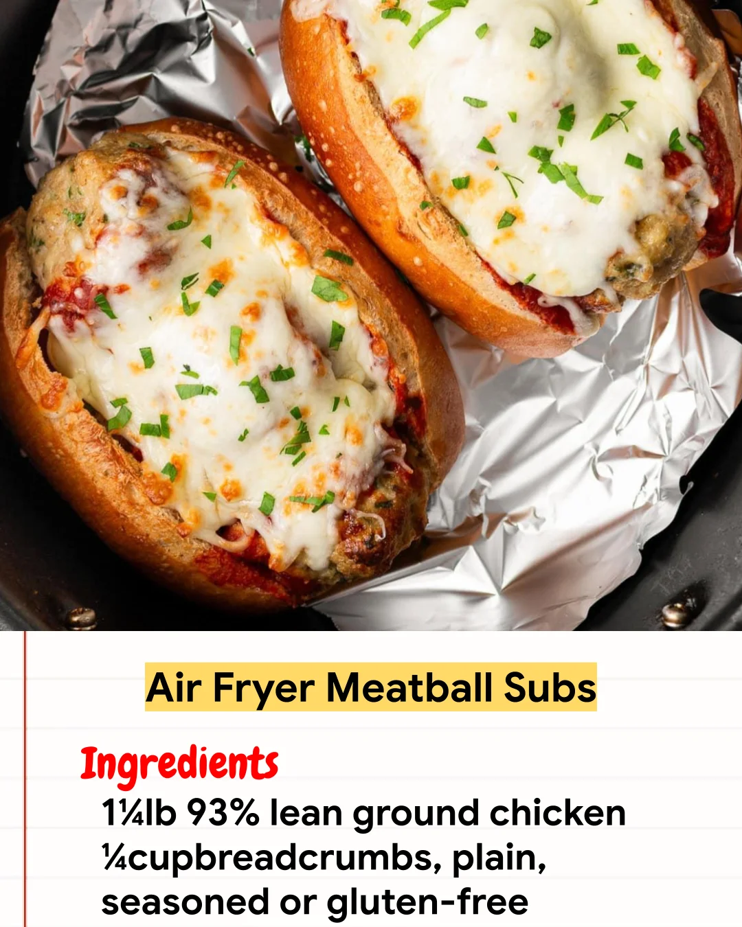 Chicken Recipe Air Fryer Meatball Subs