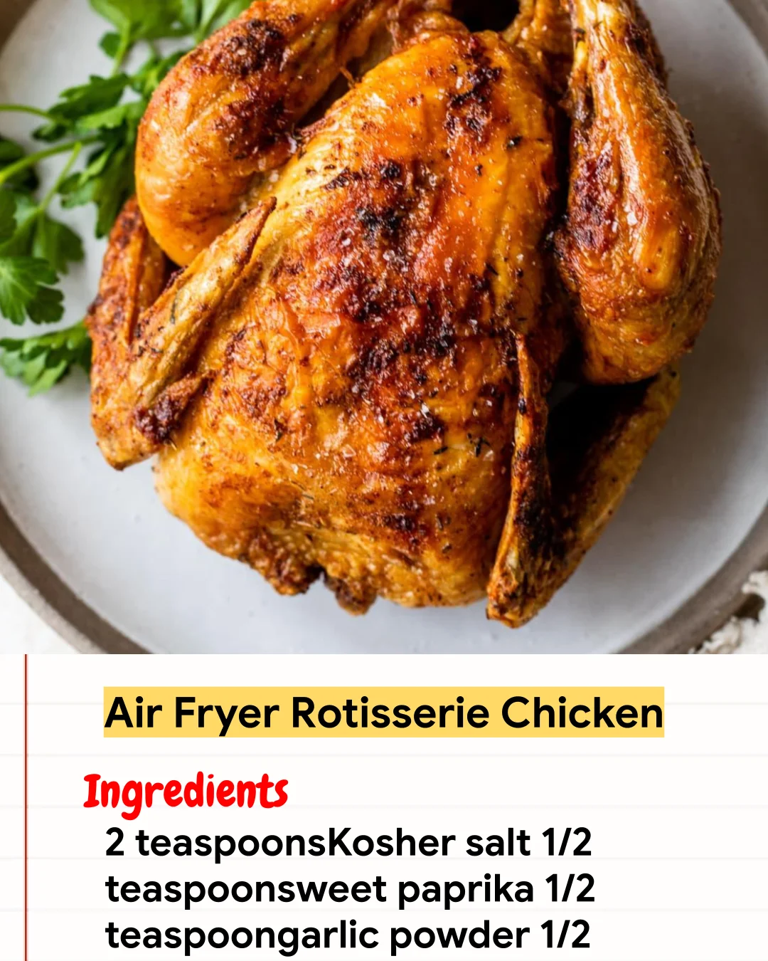 Chicken Recipe Air Fryer Rotisserie Chicken