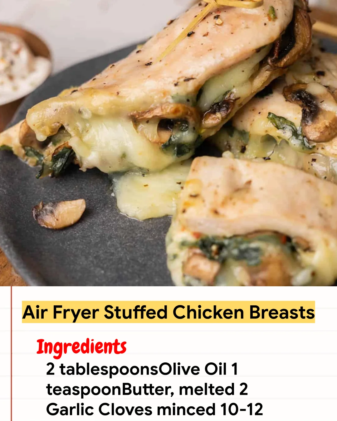 Chicken Recipe Air Fryer Stuffed Chicken Breasts