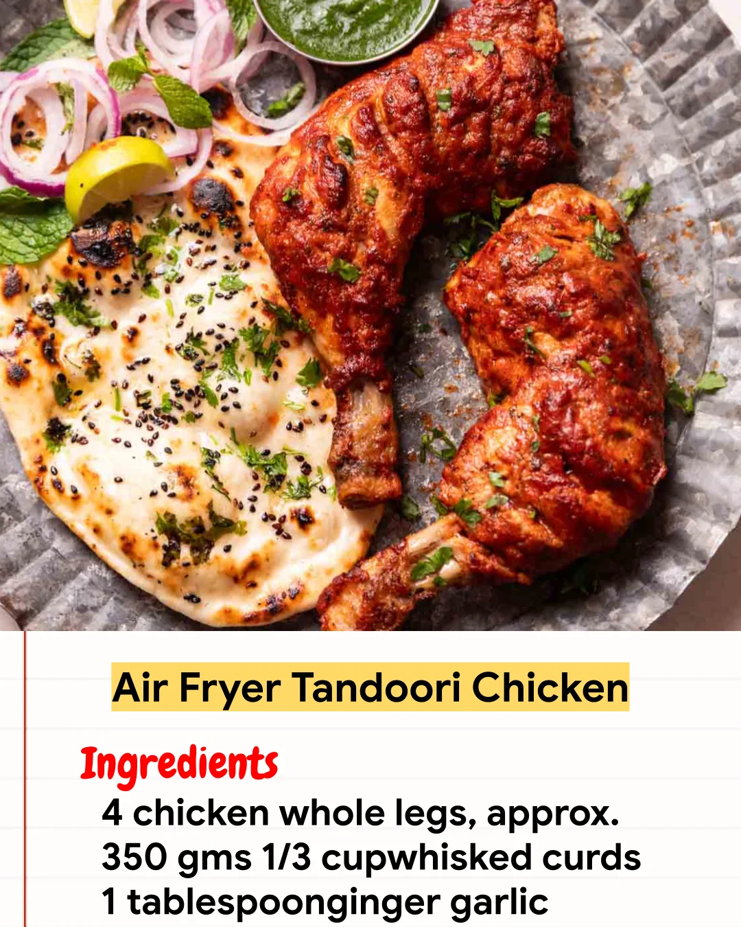 Chicken Recipe Air Fryer Tandoori Chicken