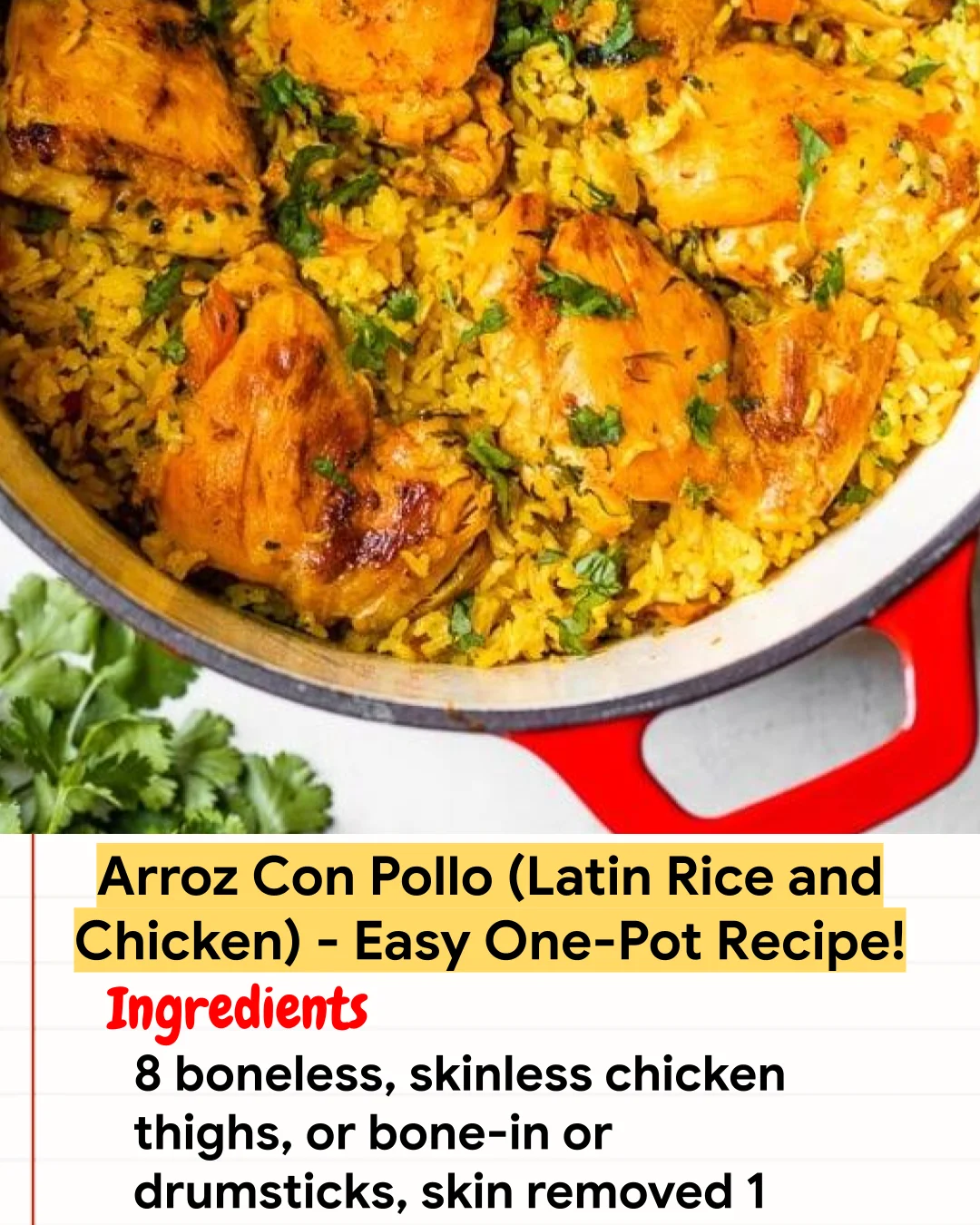 Chicken Recipe Arroz Con Pollo (Latin Rice and Chicken) – Easy One-Pot Recipe!