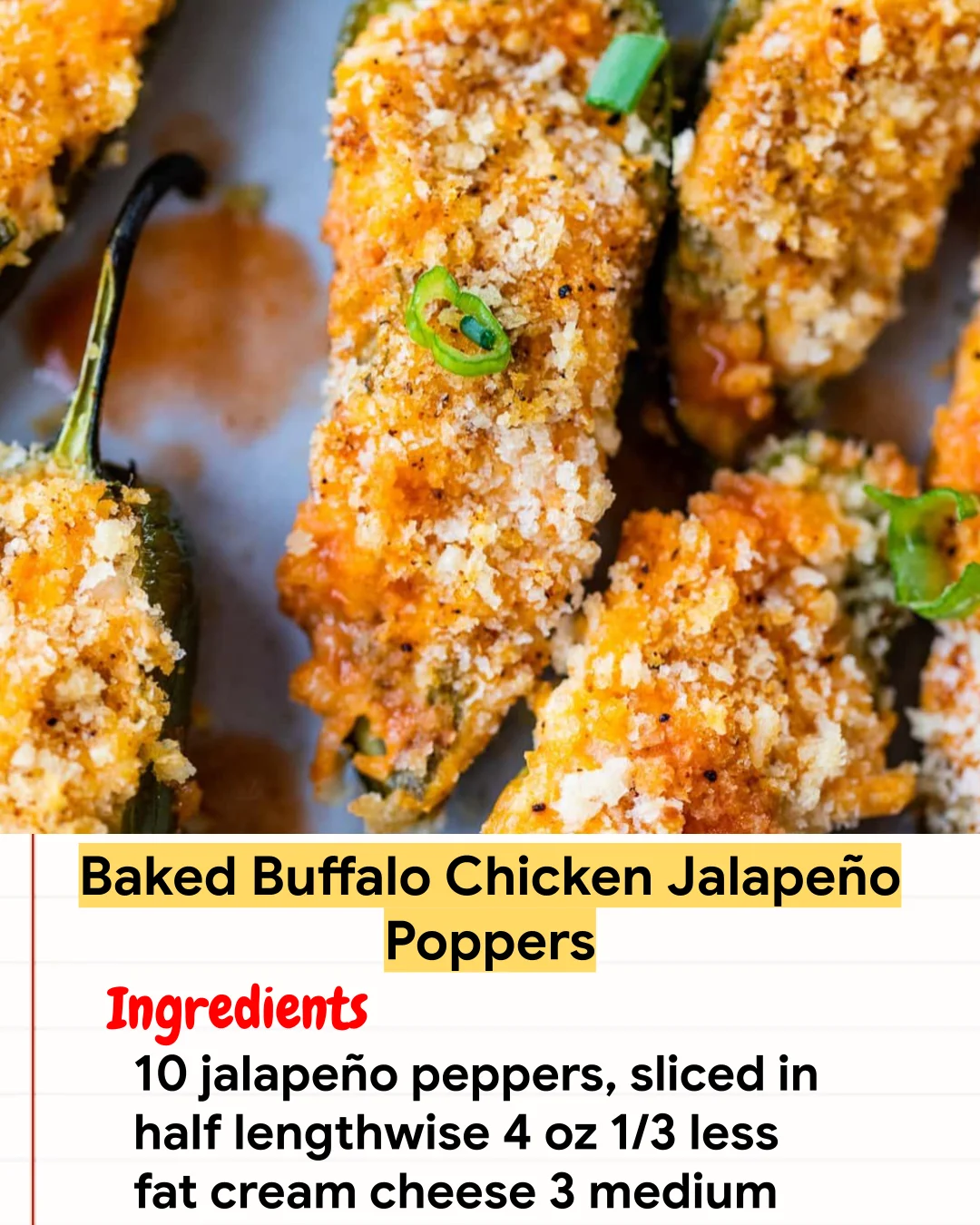 Chicken Recipe Baked Buffalo Chicken Jalapeño Poppers