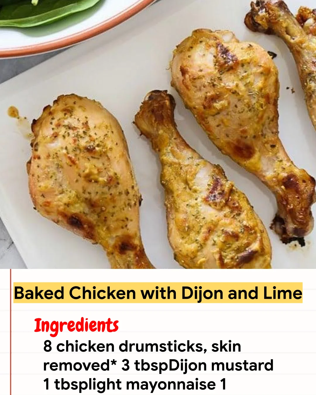 Chicken Recipe Baked Chicken with Dijon and Lime