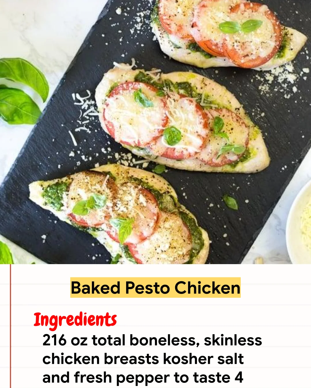 Chicken Recipe Baked Pesto Chicken