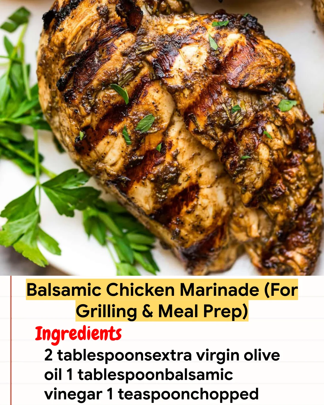 Chicken Recipe Balsamic Chicken Marinade (For Grilling & Meal Prep)
