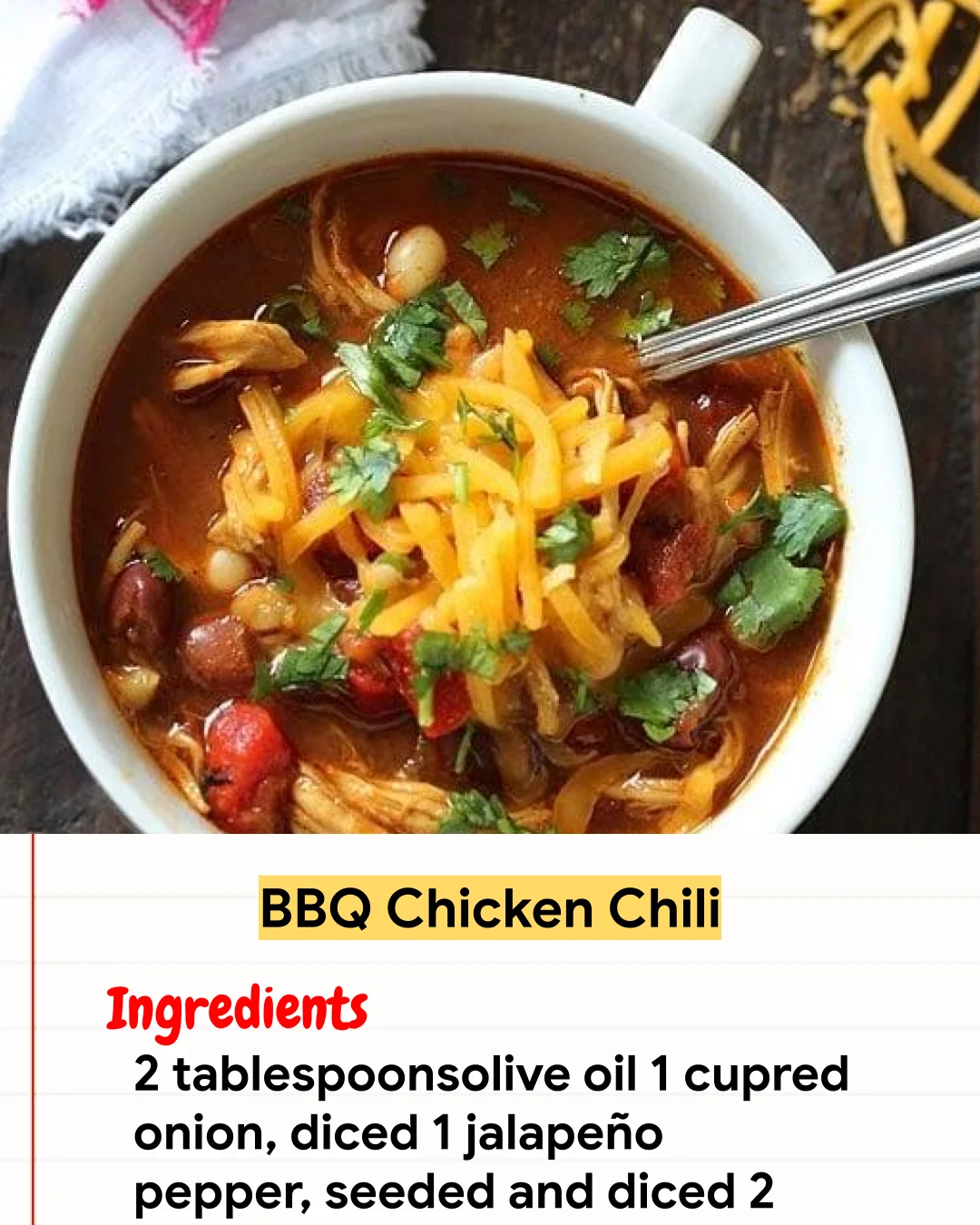 Chicken Recipe BBQ Chicken Chili