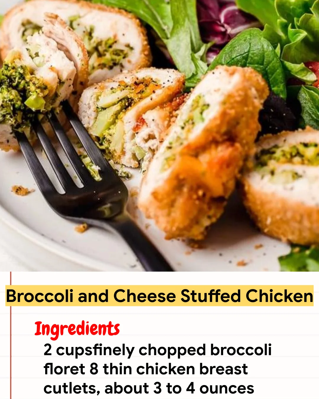 Chicken Recipe Broccoli and Cheese Stuffed Chicken