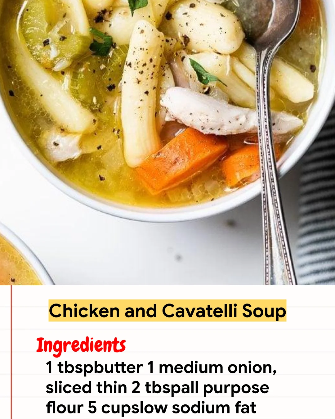 Chicken Recipe Chicken and Cavatelli Soup