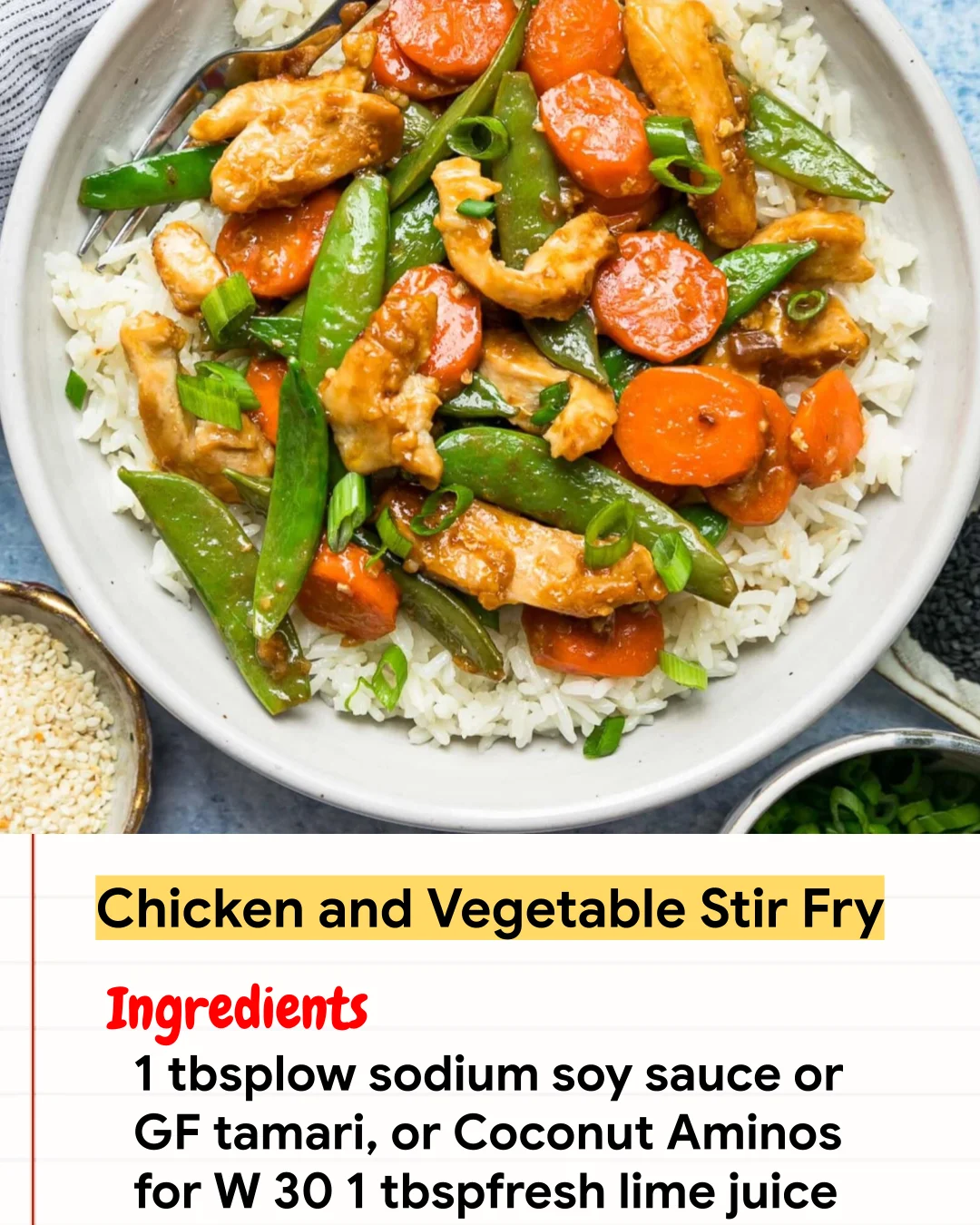 Chicken Recipe Chicken and Vegetable Stir Fry