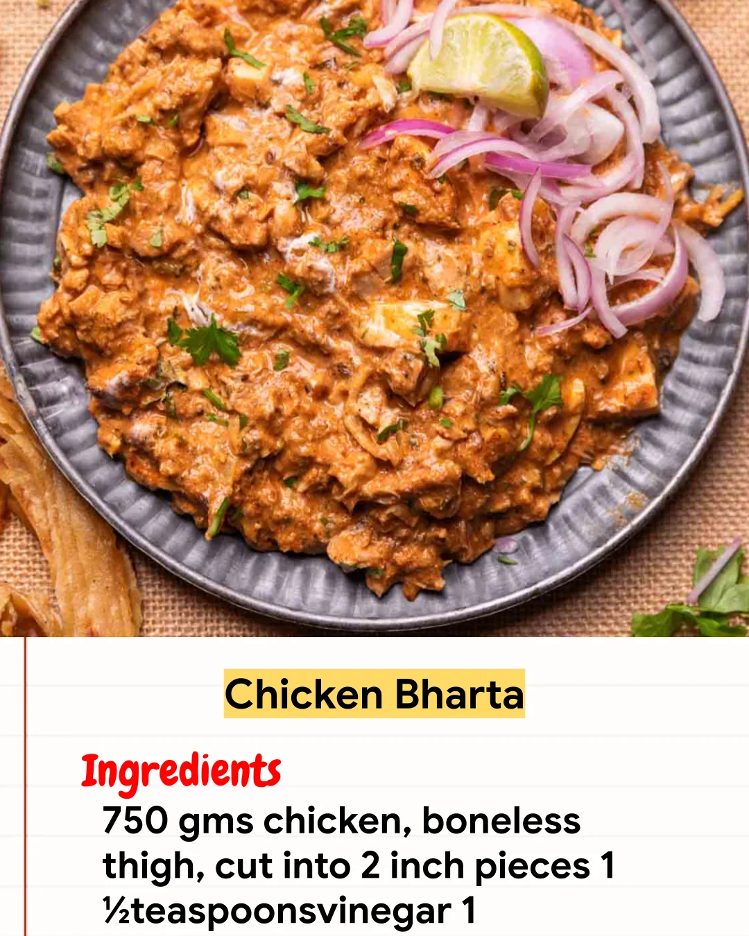 Chicken Recipe Chicken Bharta