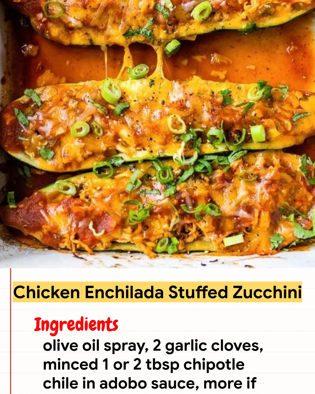 Chicken Recipe Chicken Enchilada Stuffed Zucchini