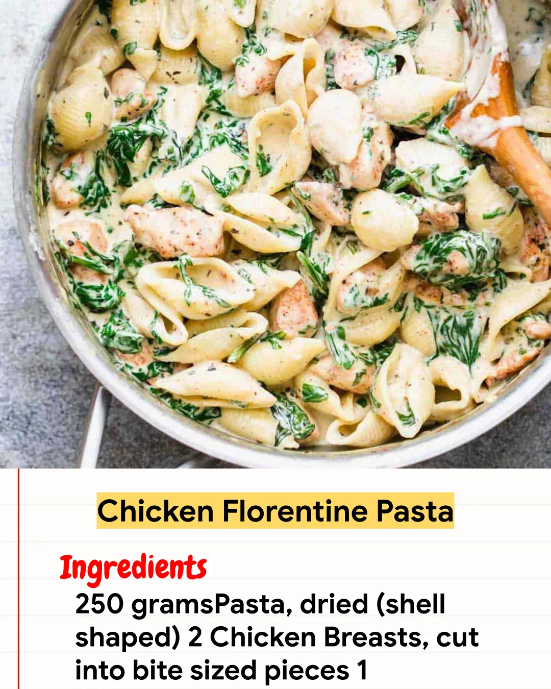 Chicken Recipe Chicken Florentine Pasta