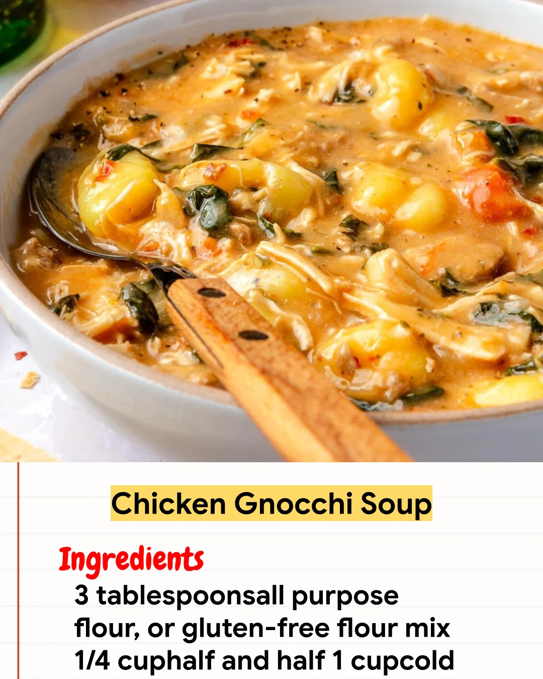 Chicken Recipe Chicken Gnocchi Soup