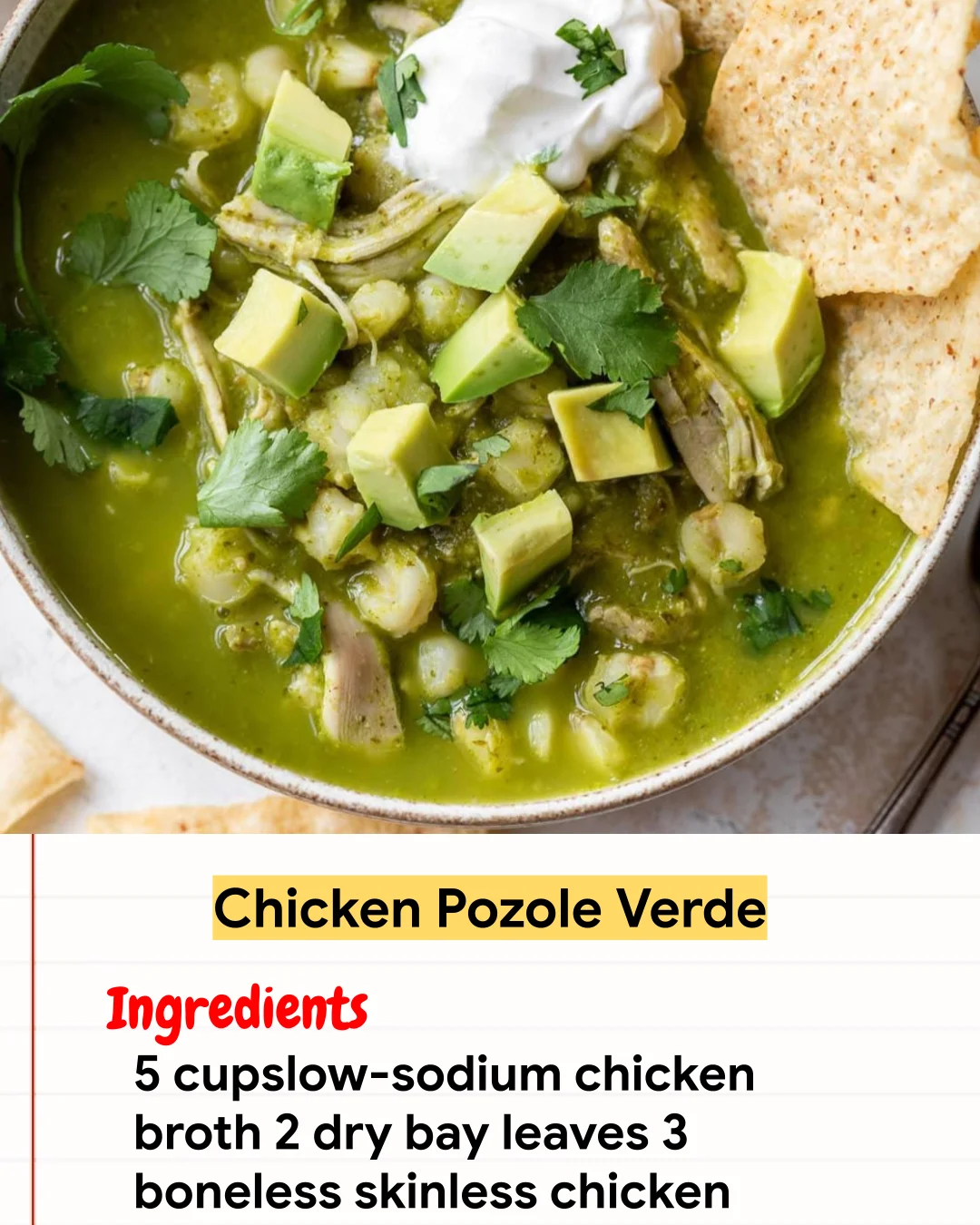 Chicken Recipe Chicken Pozole Verde
