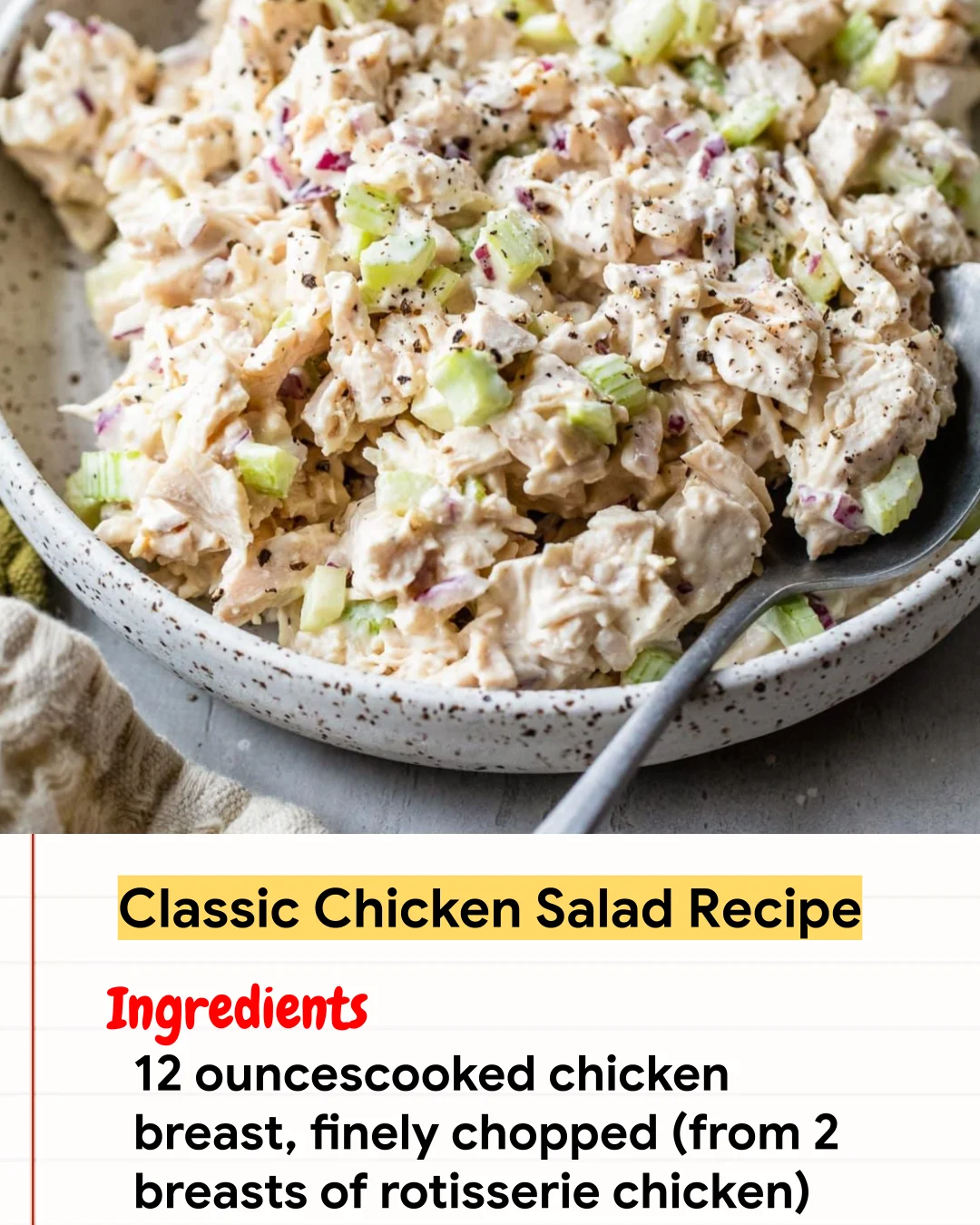 Chicken Recipe Classic Chicken Salad Recipe