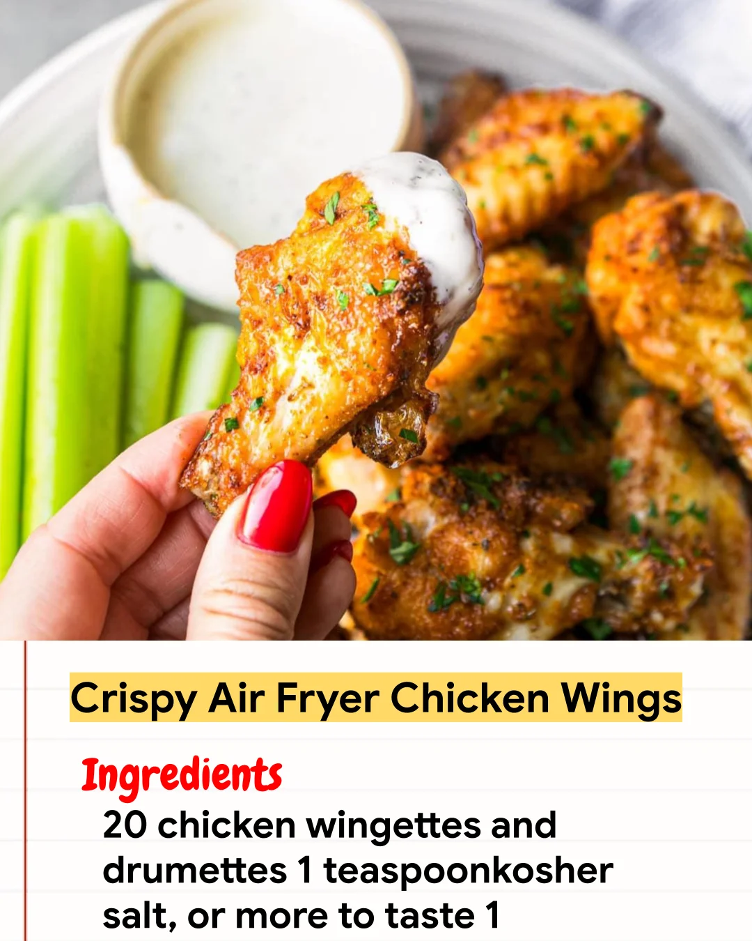 Chicken Recipe Crispy Air Fryer Chicken Wings