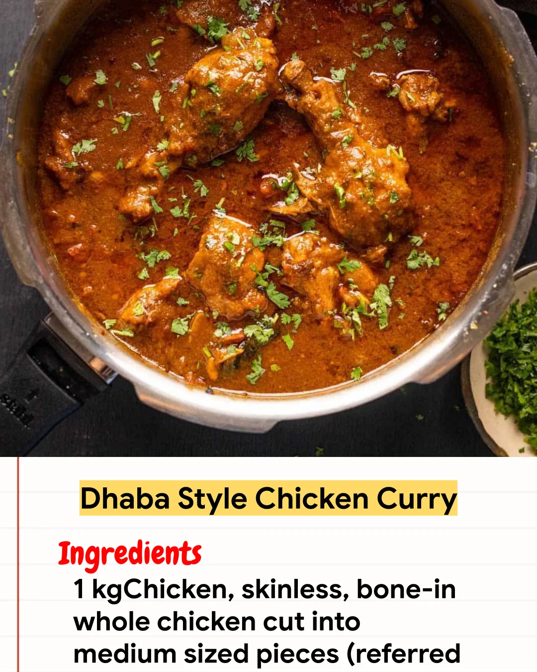 Chicken Recipe Dhaba Style Chicken Curry