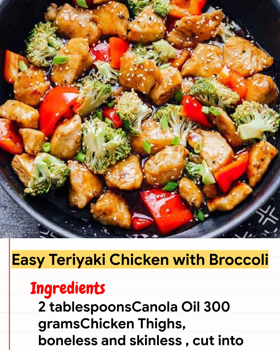 Chicken Recipe Easy Teriyaki Chicken with Broccoli
