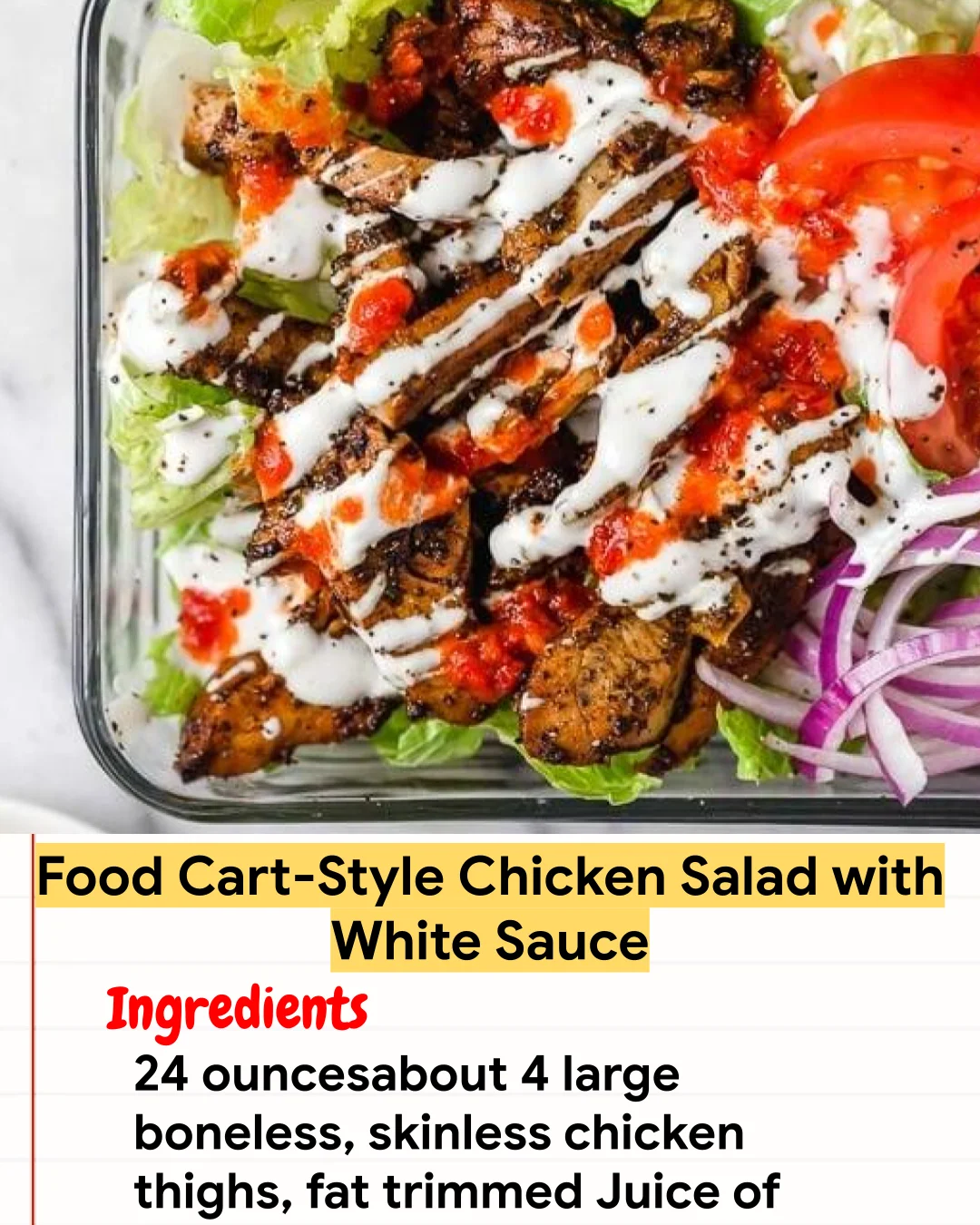 Chicken Recipe Food Cart-Style Chicken Salad with White Sauce