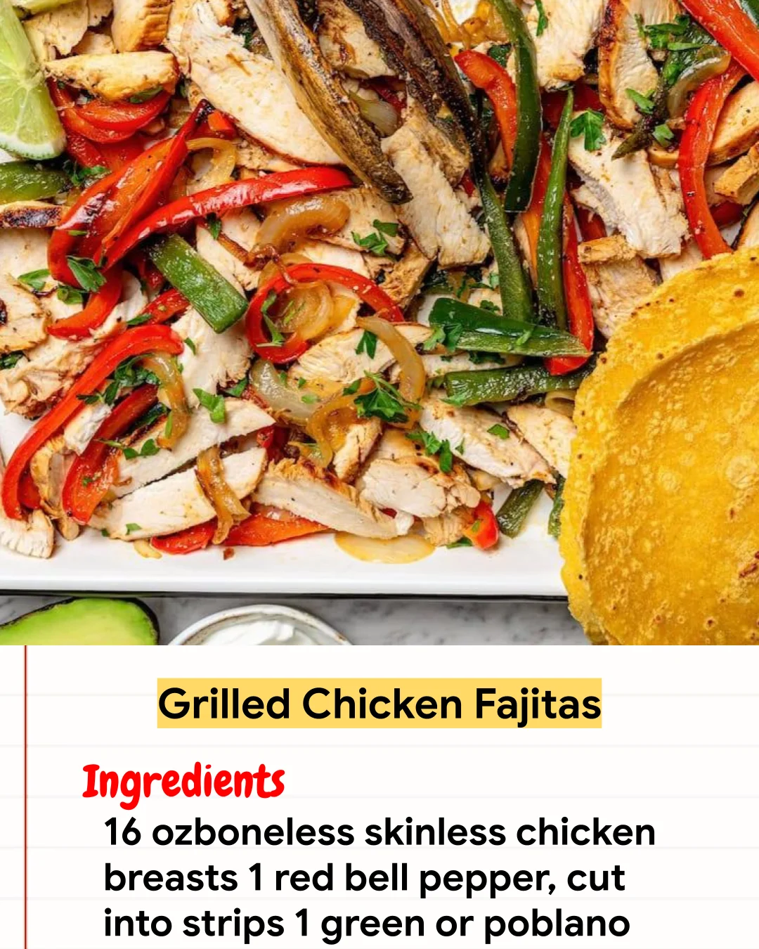 Chicken Recipe Grilled Chicken Fajitas