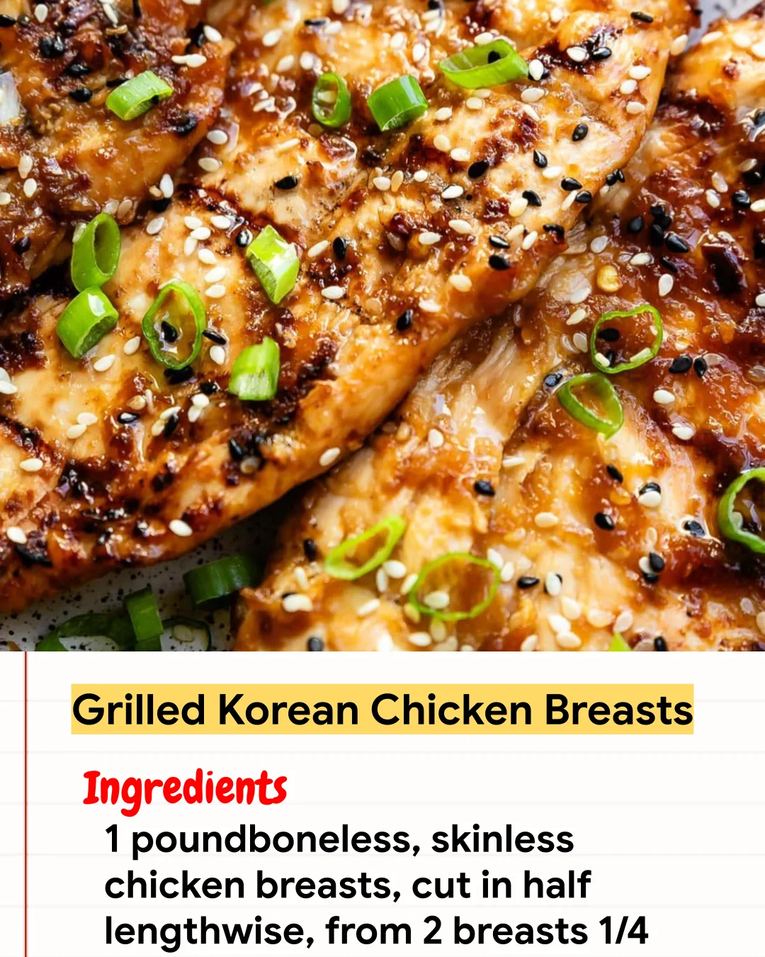 Chicken Recipe Grilled Korean Chicken Breasts
