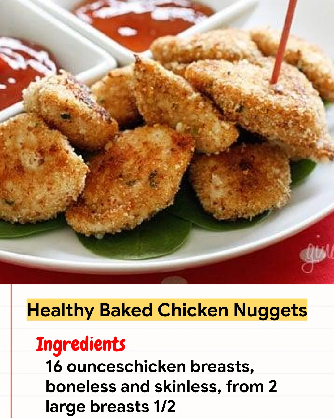 Chicken Recipe Healthy Baked Chicken Nuggets