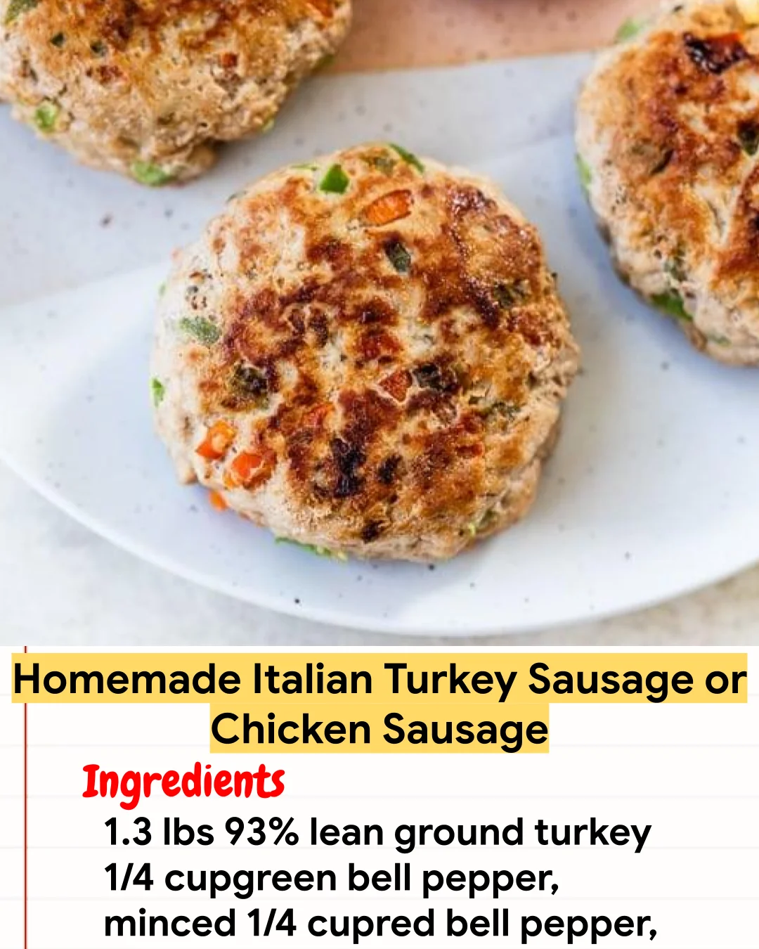Chicken Recipe Homemade Italian Turkey Sausage or Chicken Sausage