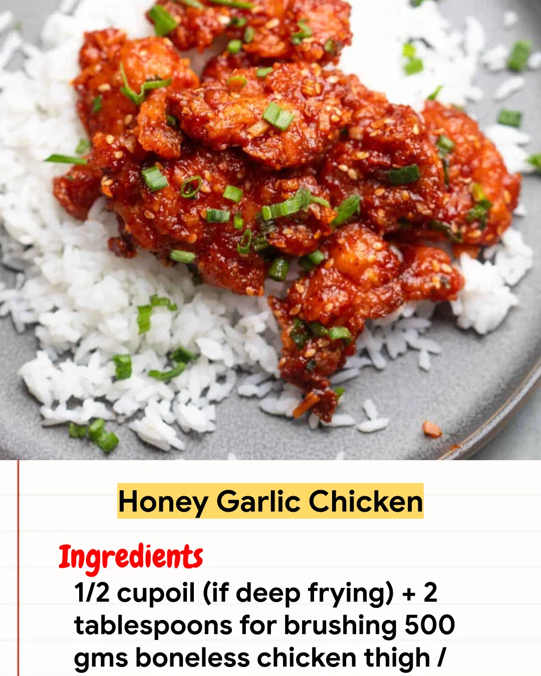 Chicken Recipe Honey Garlic Chicken