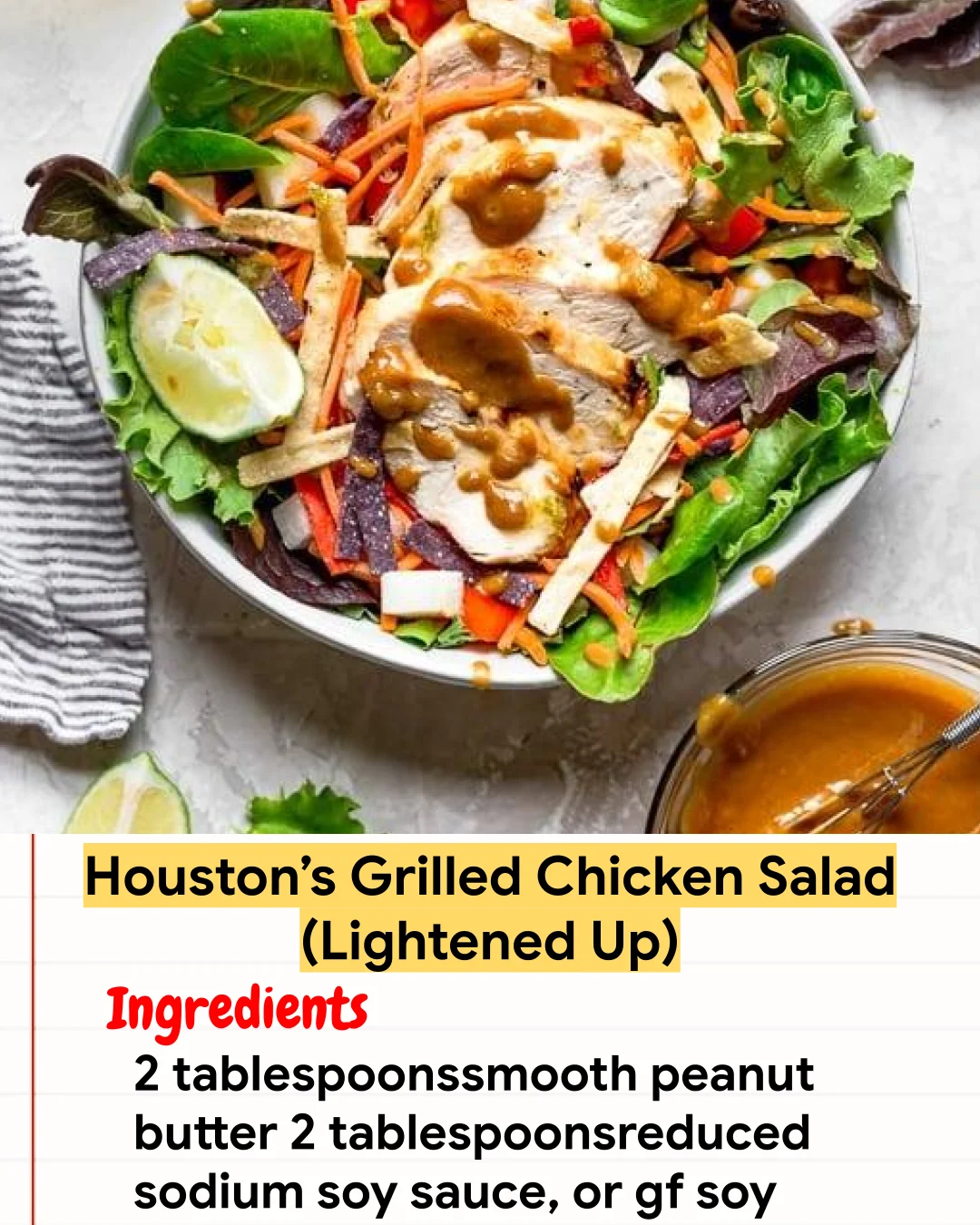 Chicken Recipe Houston’s Grilled Chicken Salad (Lightened Up)