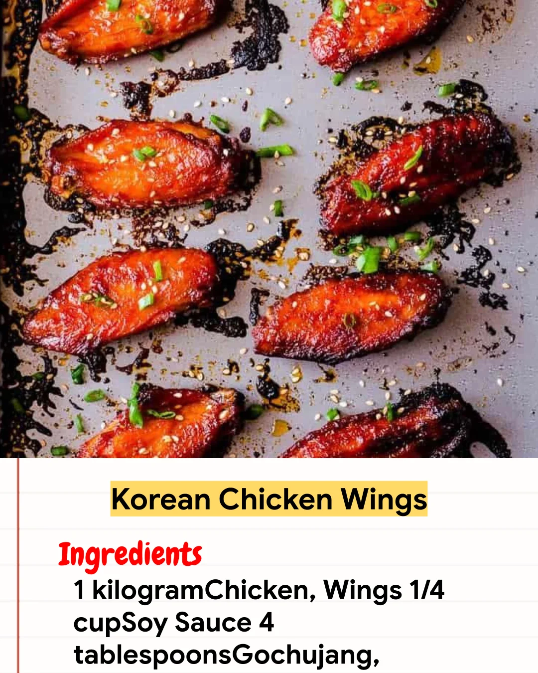 Chicken Recipe Korean Chicken Wings