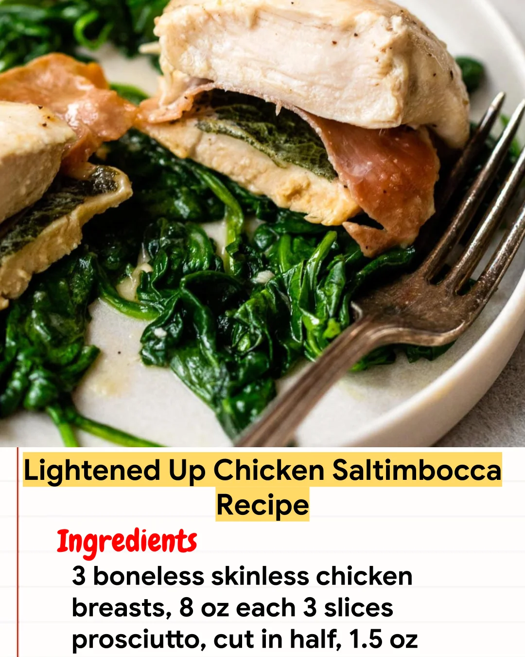 Chicken Recipe Lightened Up Chicken Saltimbocca Recipe