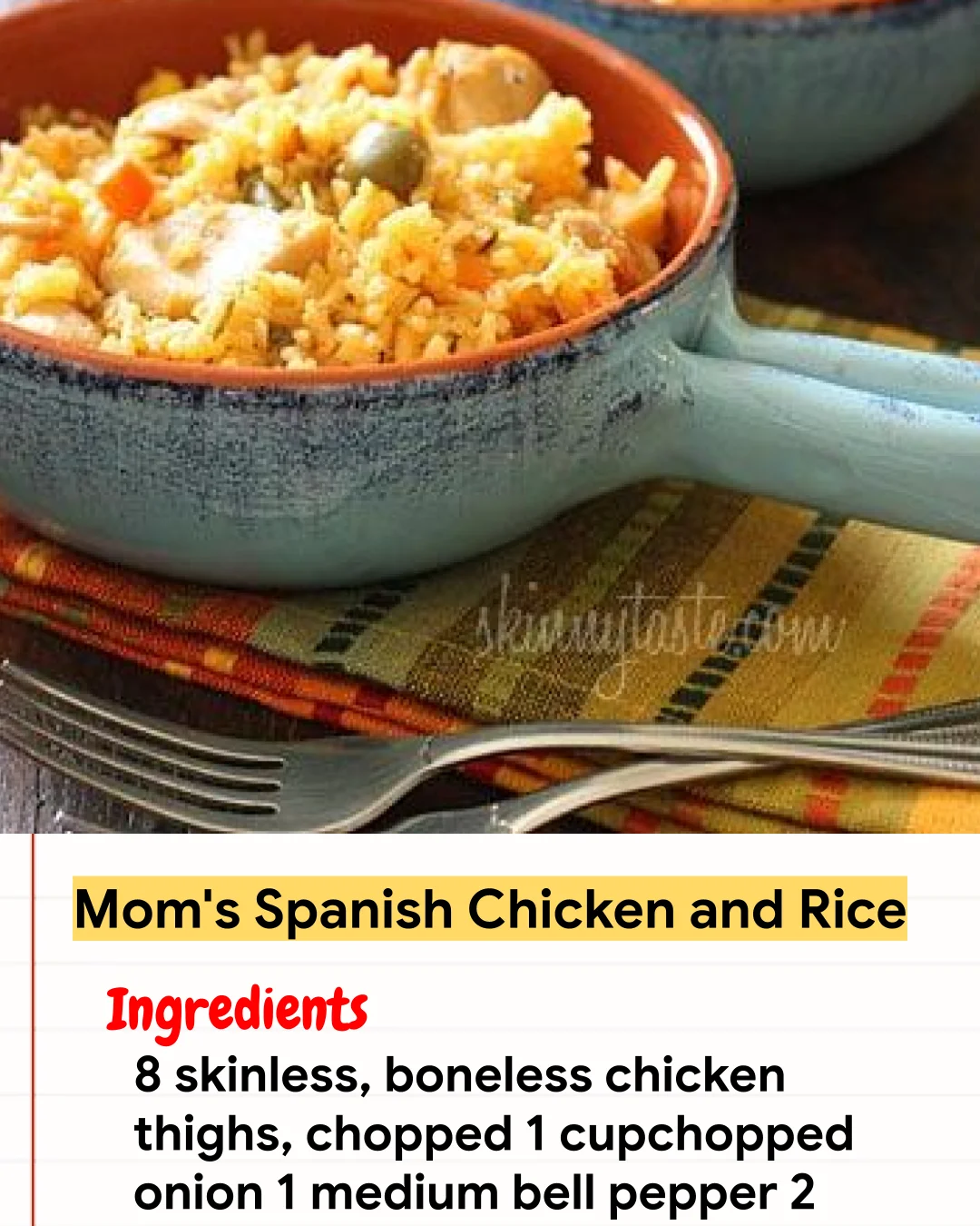 Chicken Recipe Mom’s Spanish Chicken and Rice