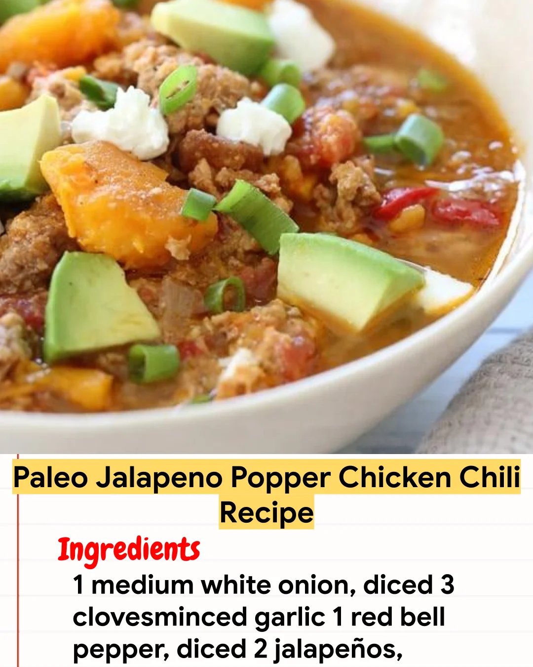 Chicken Recipe Paleo Jalapeno Popper Chicken Chili Recipe
