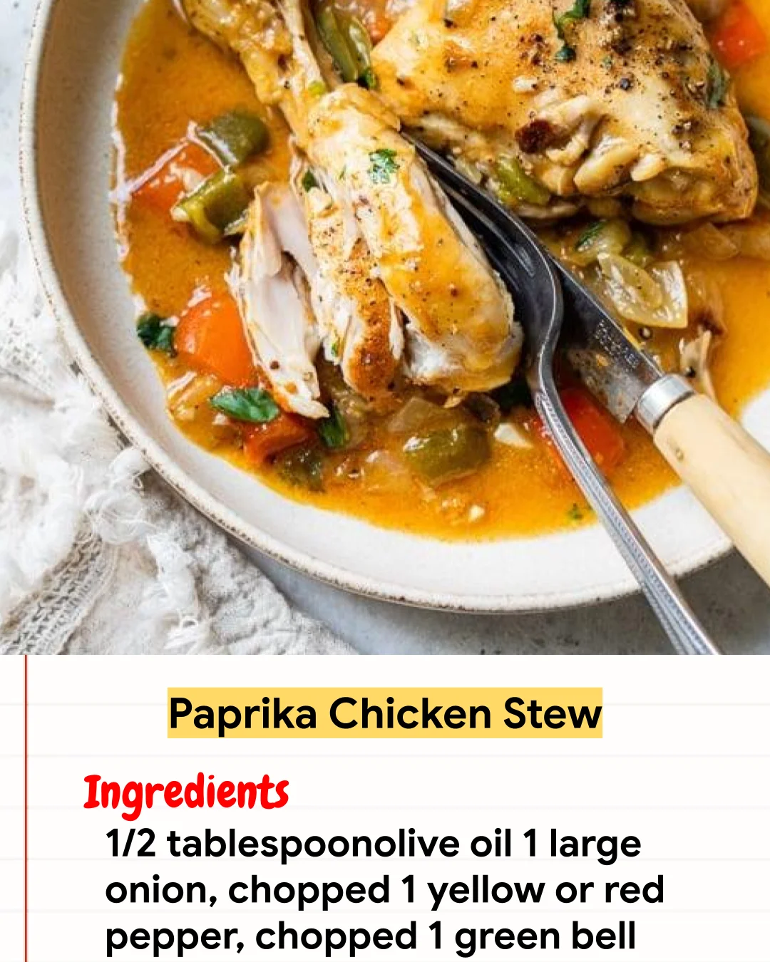 Chicken Recipe Paprika Chicken Stew