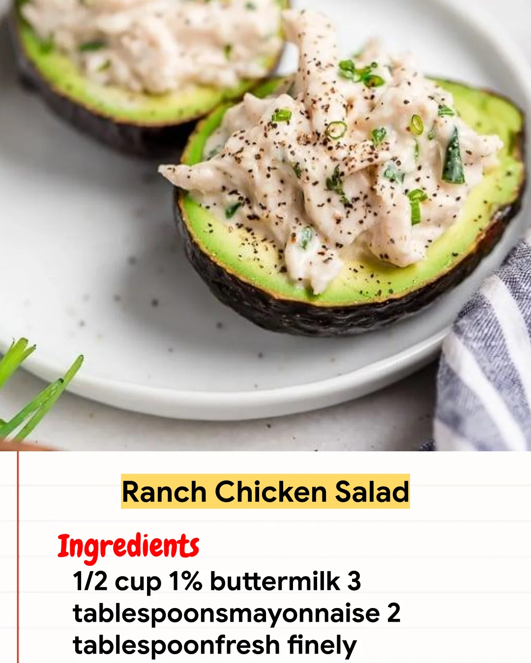 Chicken Recipe Ranch Chicken Salad