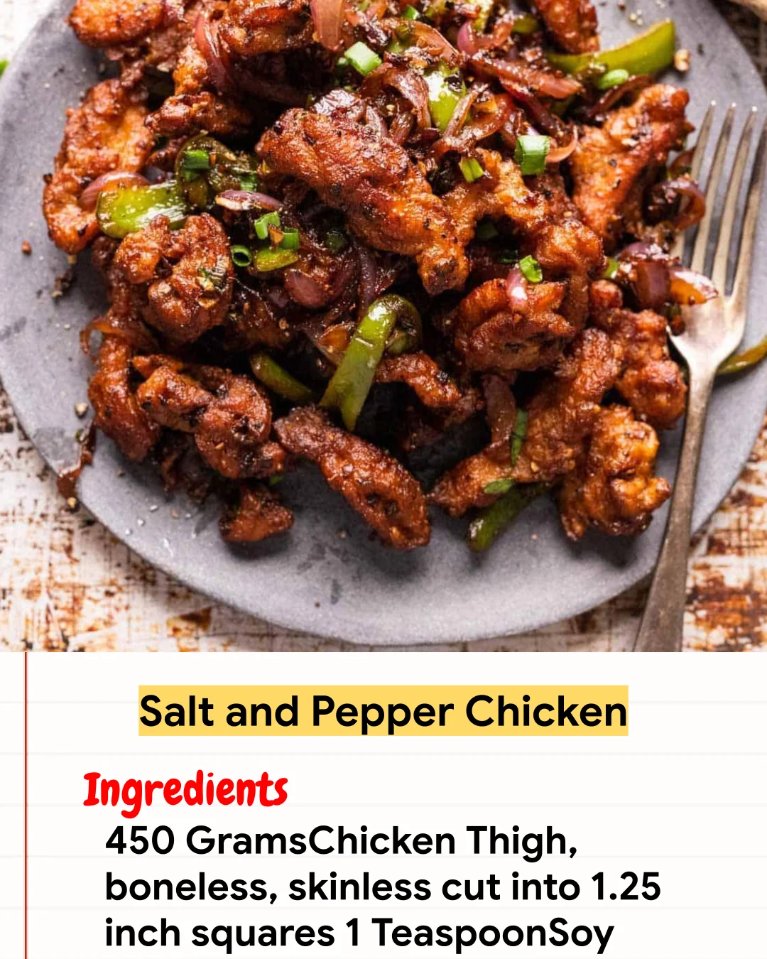 Chicken Recipe Salt and Pepper Chicken