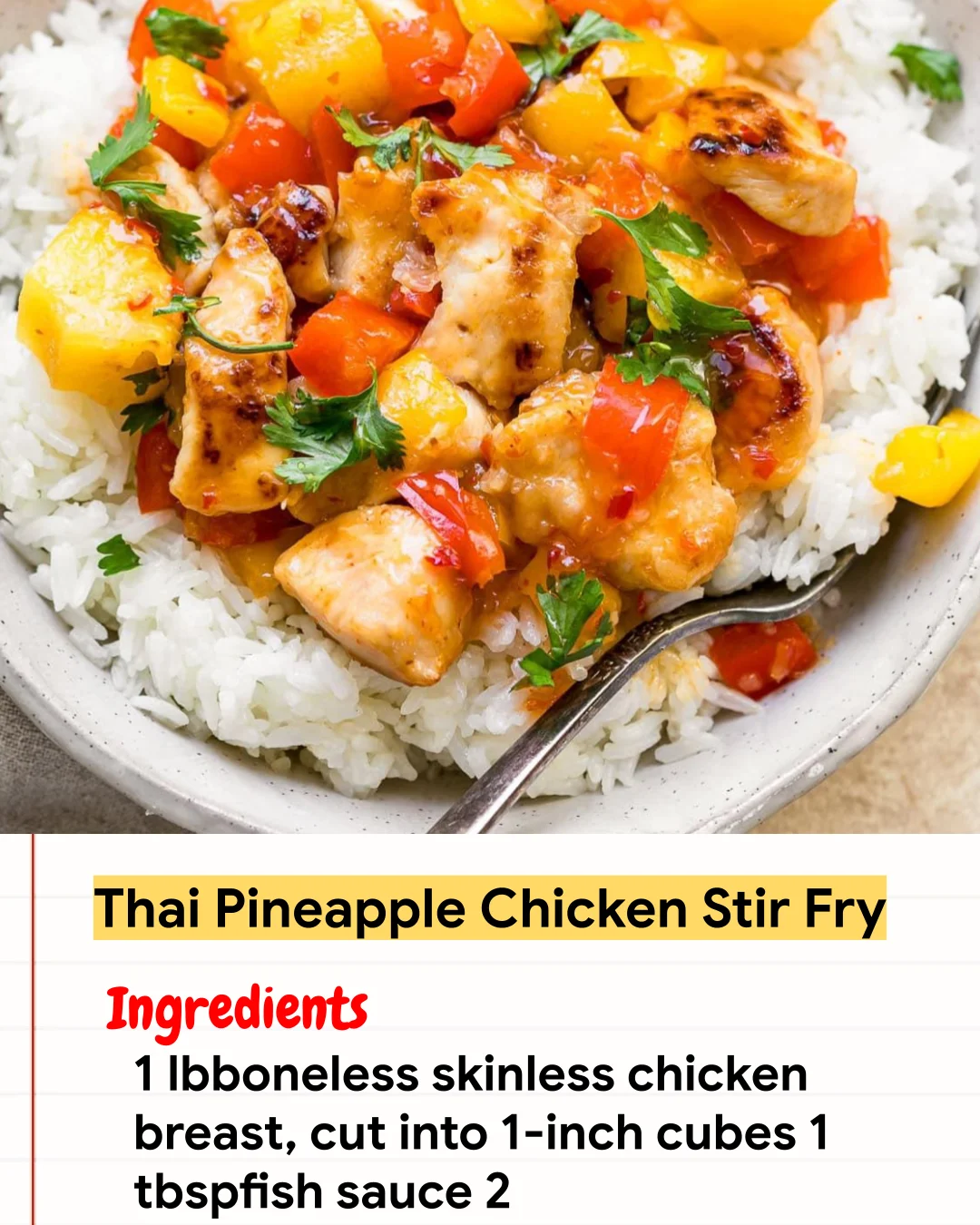 Chicken Recipe Thai Pineapple Chicken Stir Fry