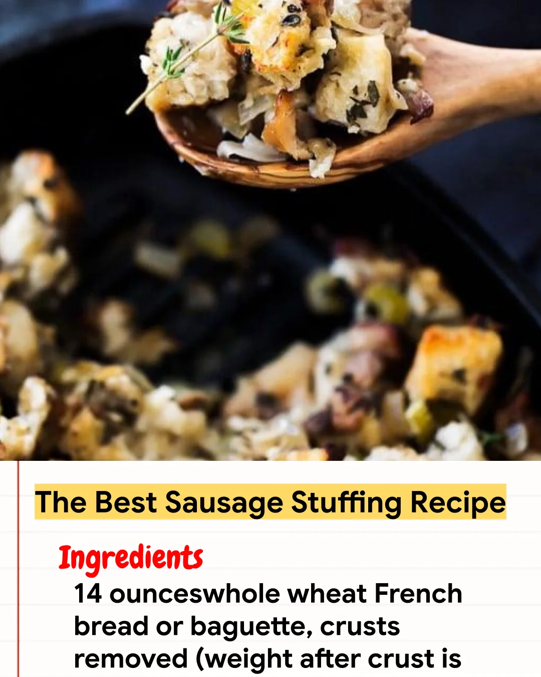 Chicken Recipe The Best Sausage Stuffing Recipe