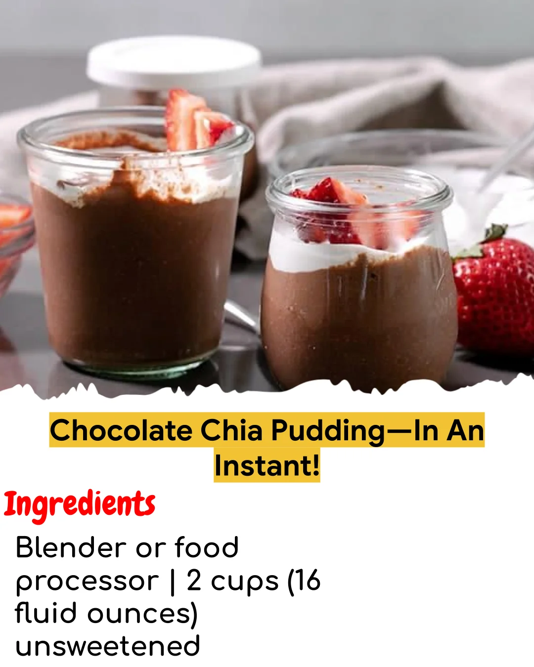 Chocolate Chia Pudding—In An Instant! (Chef-Developed)