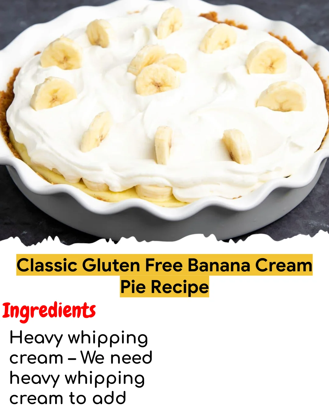 Classic Gluten Free Banana Cream Pie Recipe (Tested 10+ Times)