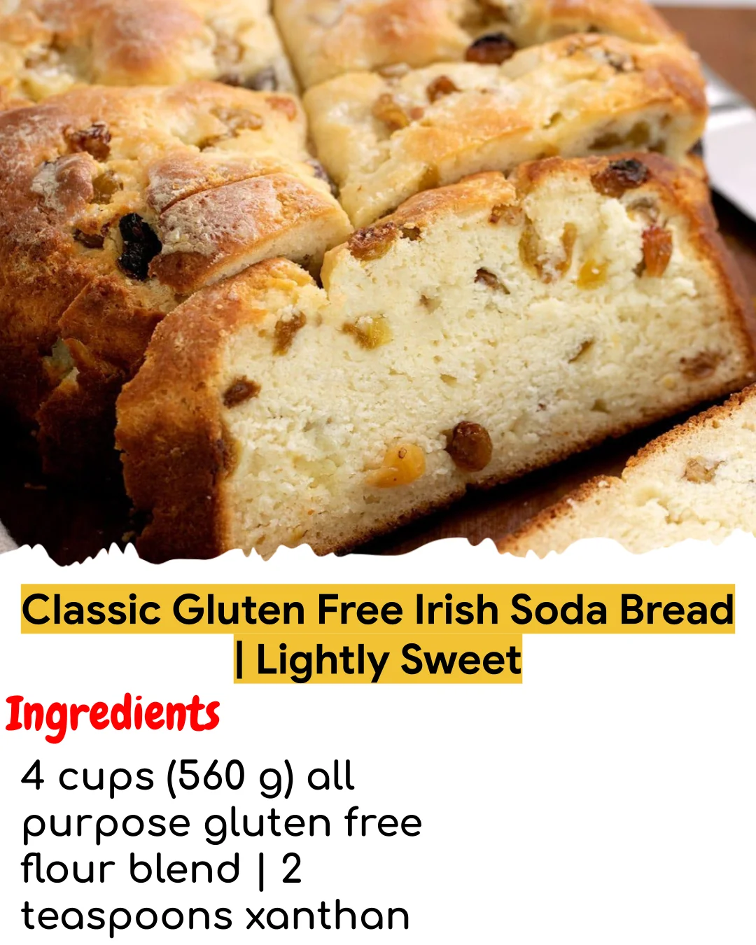 Classic Gluten Free Irish Soda Bread | Lightly Sweet (Easy 60-Minute)