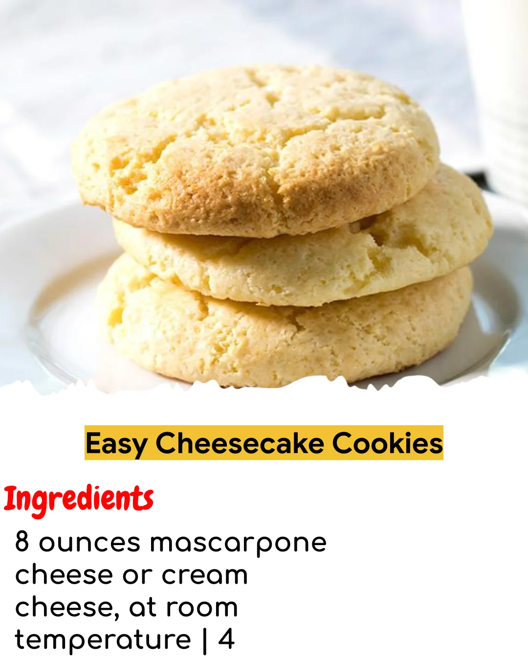 Easy Cheesecake Cookies (Easy 60-Minute)