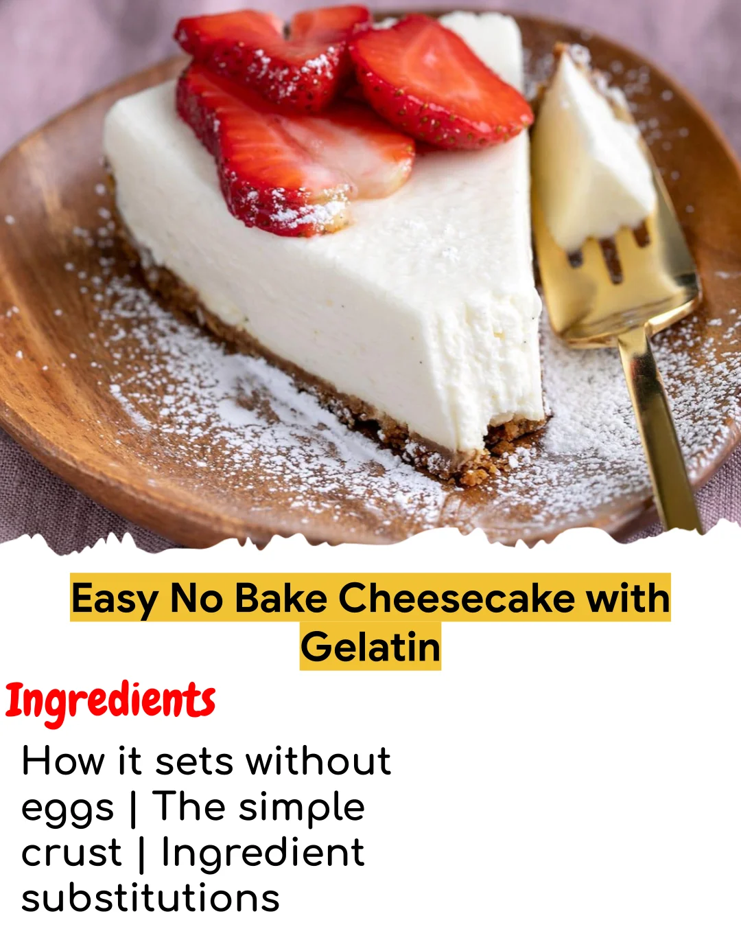 Easy No Bake Cheesecake with Gelatin (Meal Prep Friendly)