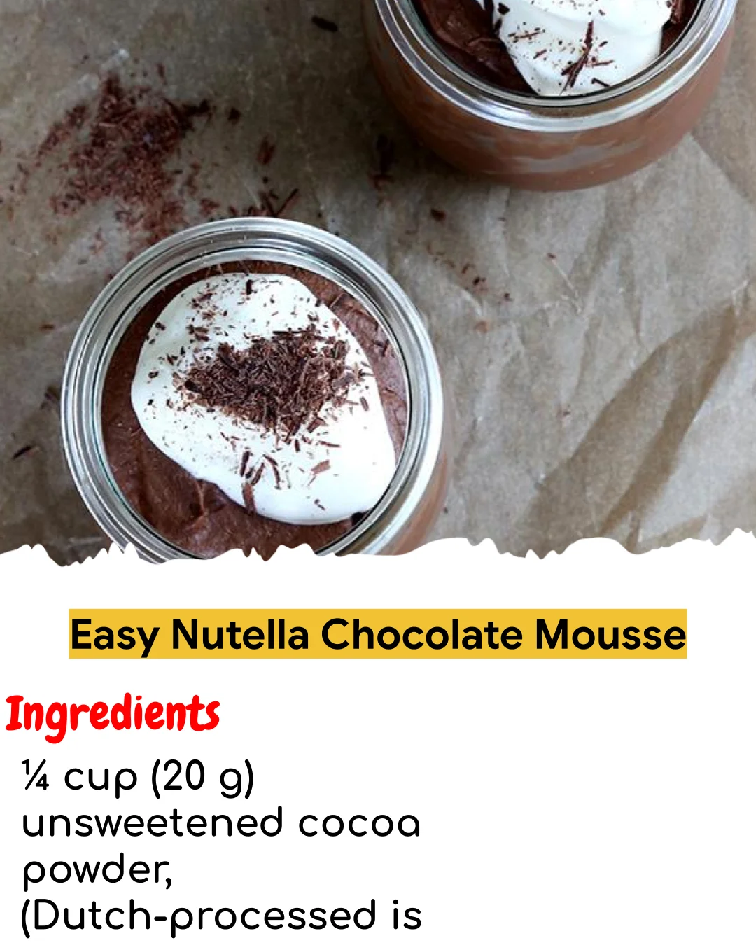 Easy Nutella Chocolate Mousse (Tested 10+ Times)