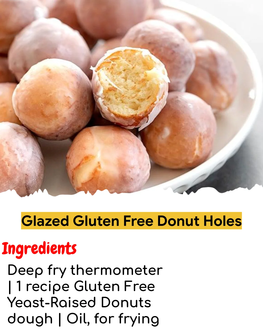 Glazed Gluten Free Donut Holes (Meal Prep Friendly)