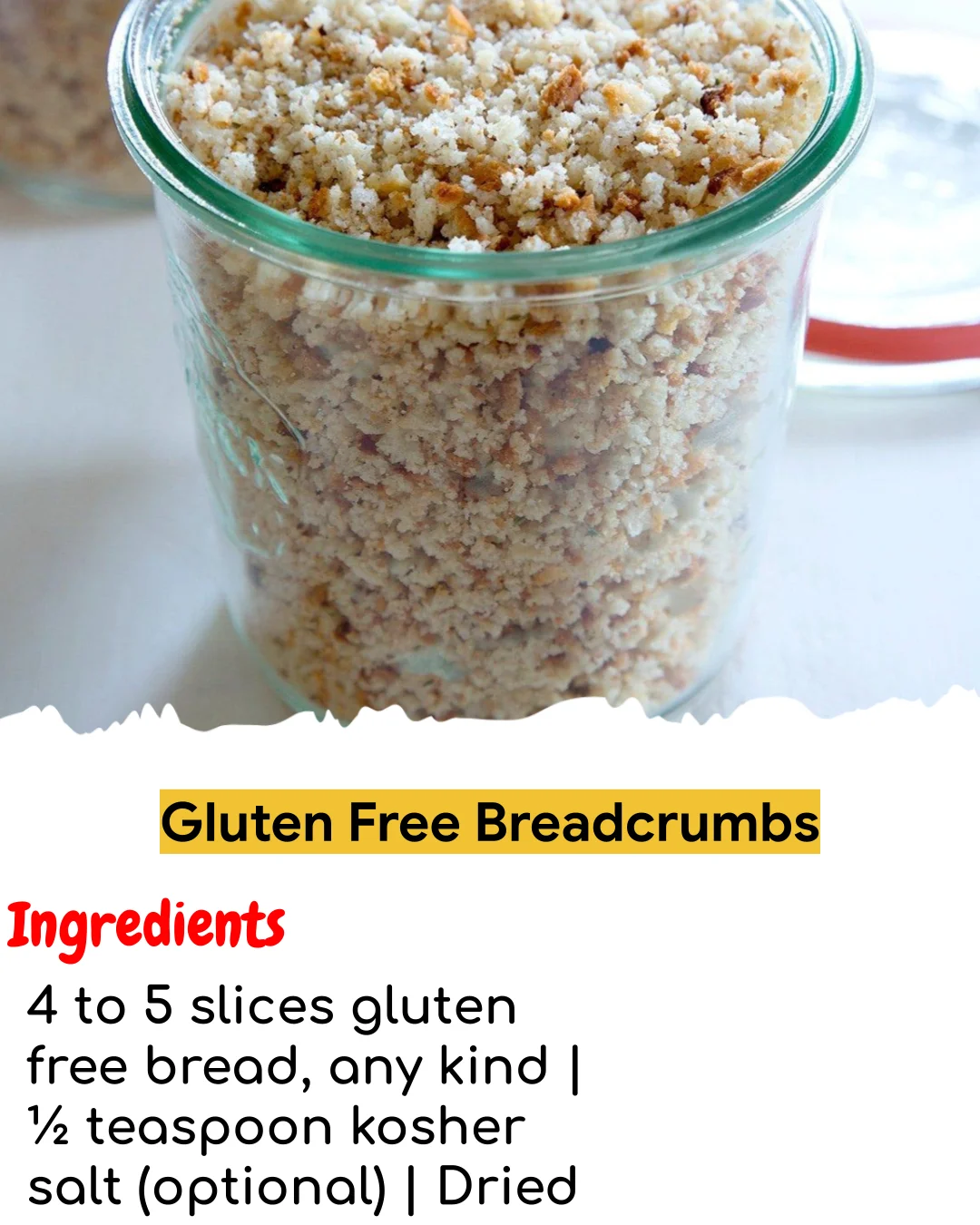 Gluten Free Breadcrumbs (Meal Prep Friendly)