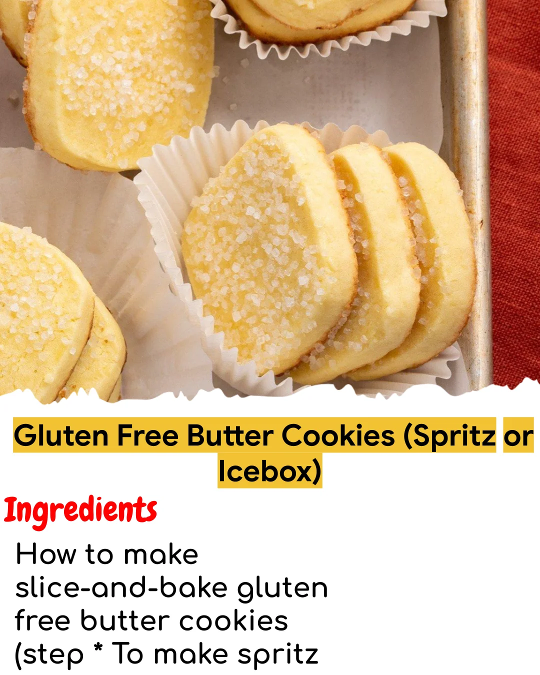 Gluten Free Butter Cookies (Spritz or Icebox) (Chef-Developed)